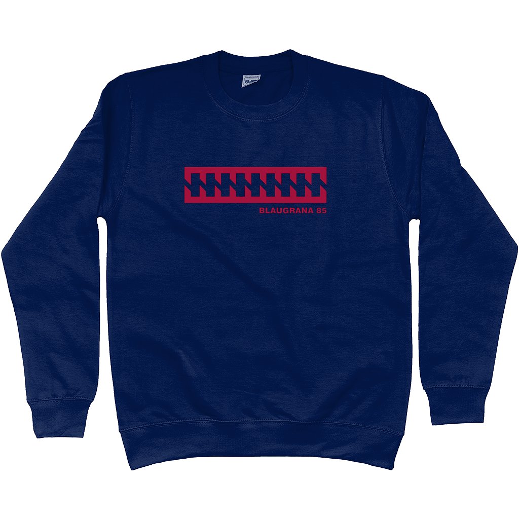 Blaugrana '85 Sweatshirt - Oxford Navy in action.