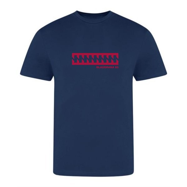 Blaugrana '85 T-shirt - Ink Blue in action.