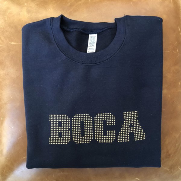 Boca Stars Sweatshirt in action.