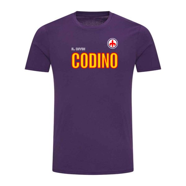 Il Divin Codino '87 T-shirt in action.