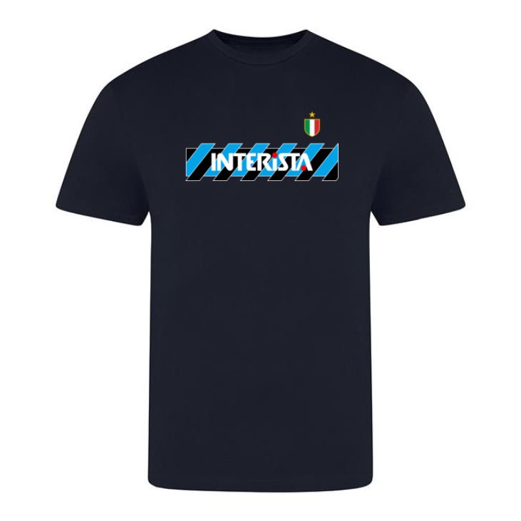 Interista ‘89 Away T-shirt - Deep Navy in action.