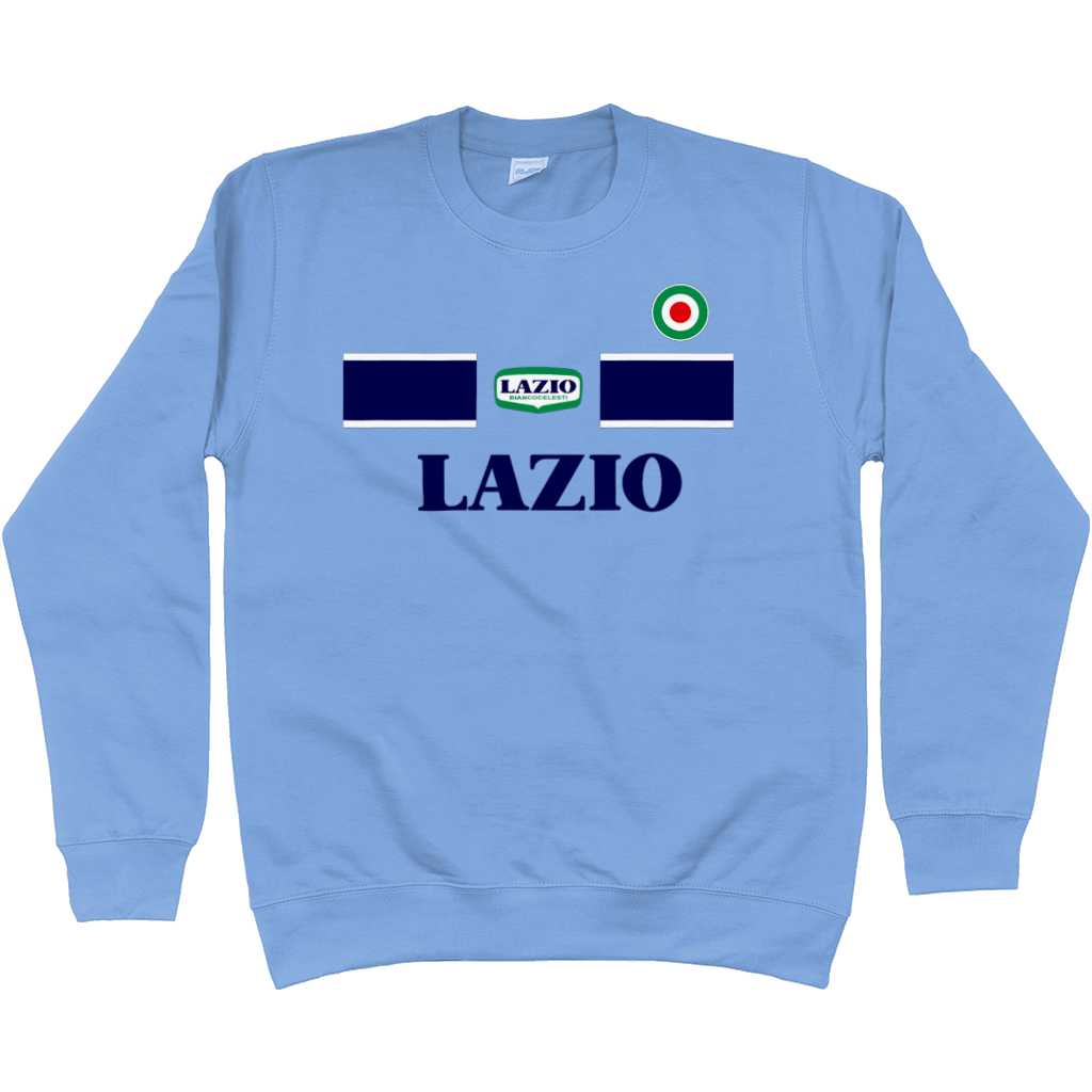Lazio '99 Sweatshirt - Cornflower Blue in action.