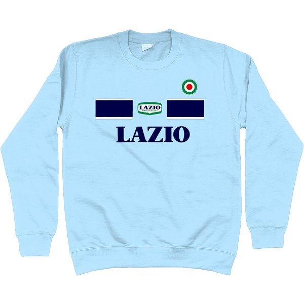 Lazio '99 Sweatshirt - Sky Blue in action.