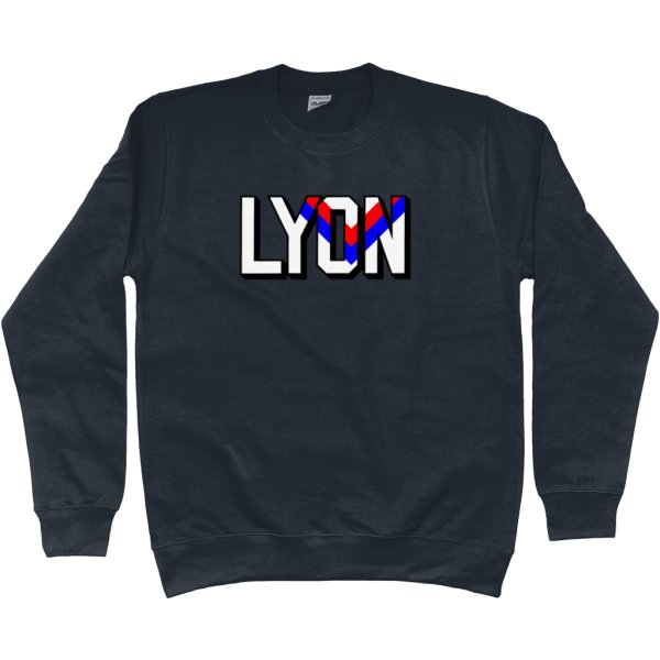 Lyon '95 Sweatshirt - New French Navy in action.