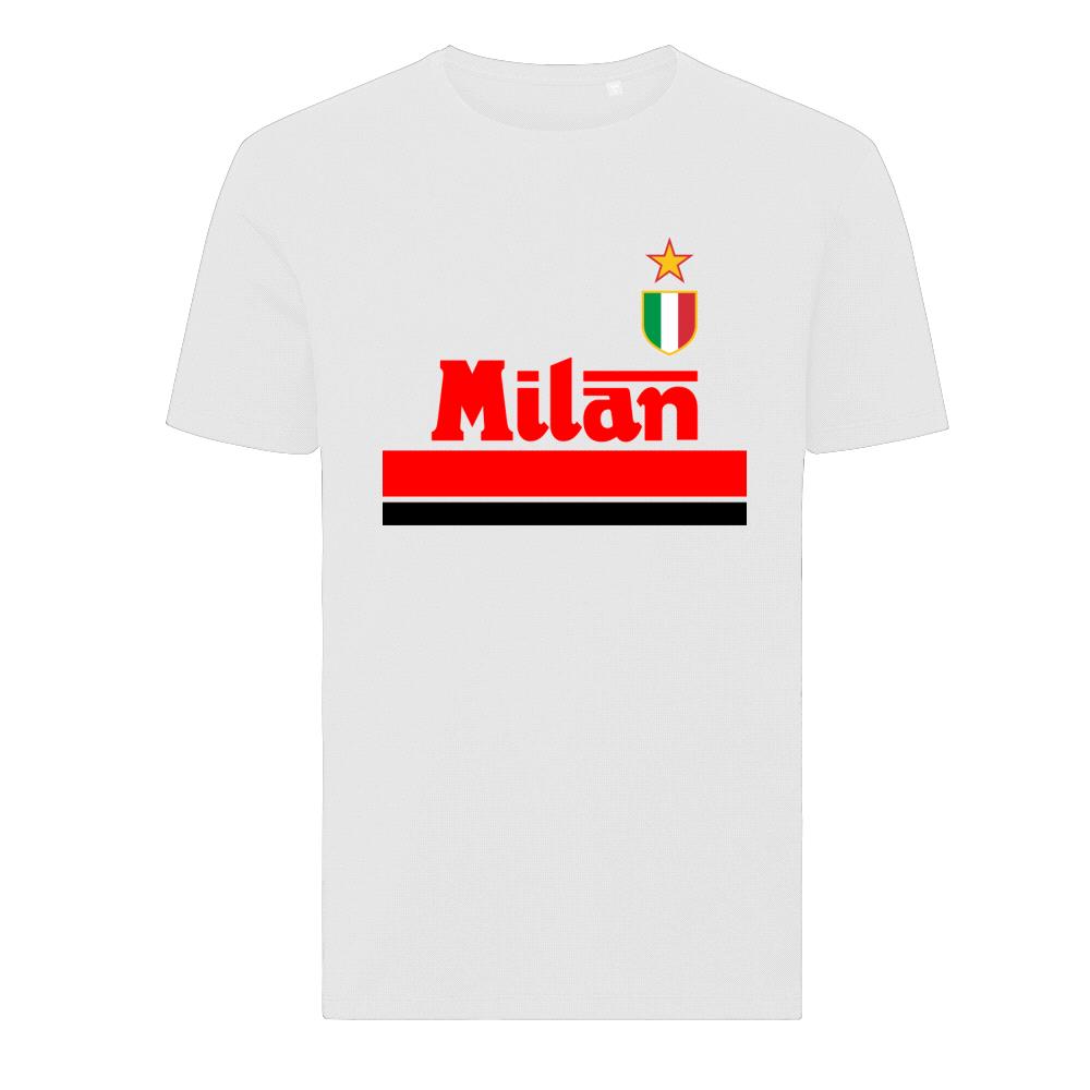 Milan '92 Away Scudetto T-shirt in action.