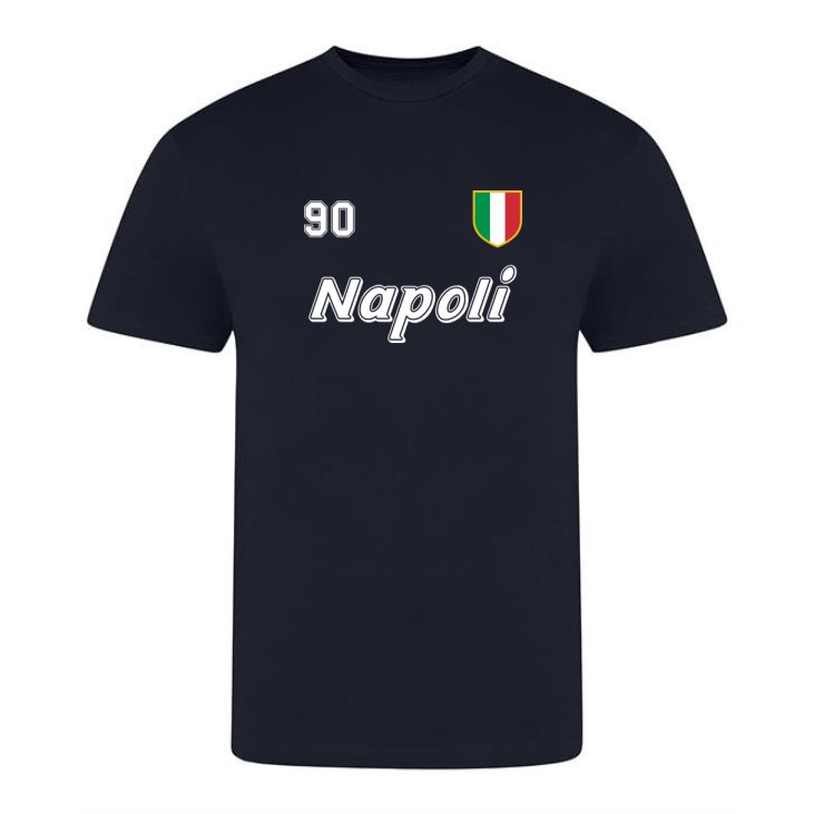 Napoli '90 T-shirt - Deep Navy in action.