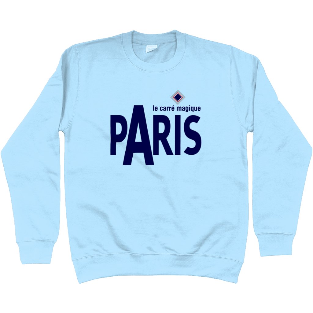 Paris '78 Sweatshirt - Sky Blue in action.