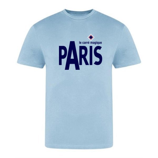 Paris '78 Tshirt - Sky Blue in action.