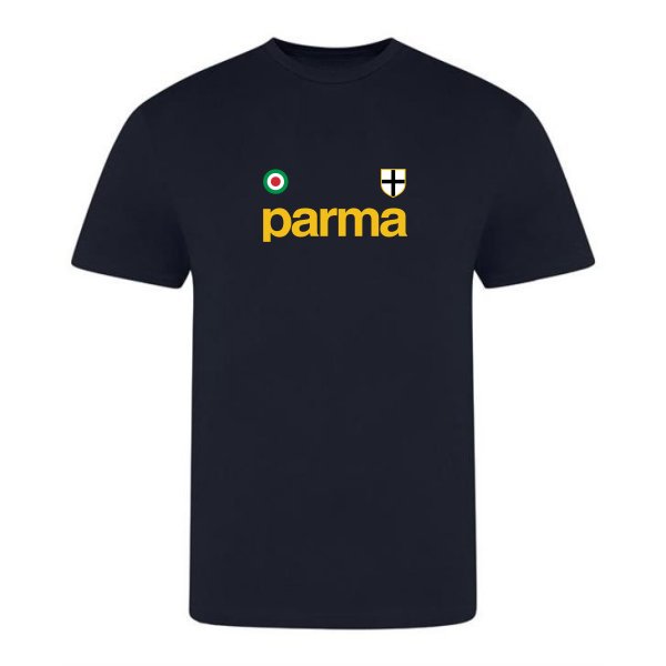 Parma '92 T-shirt - Deep Navy in action.