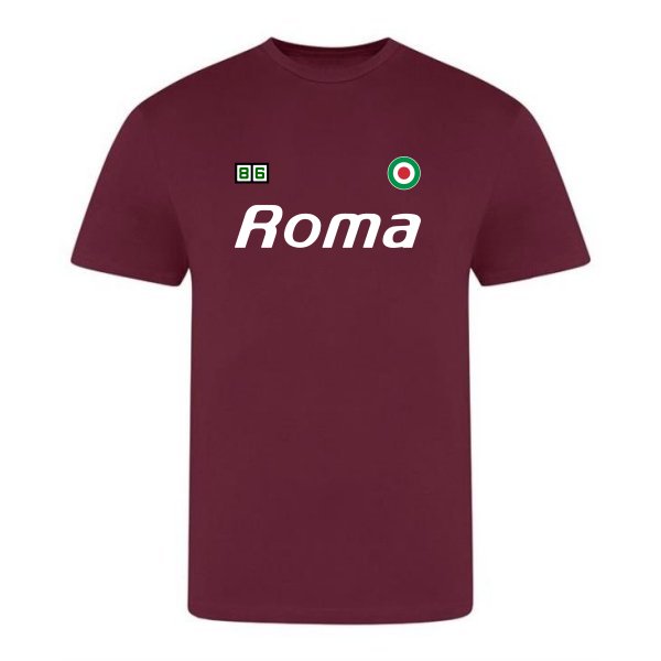 Roma '86 T-shirt in action.