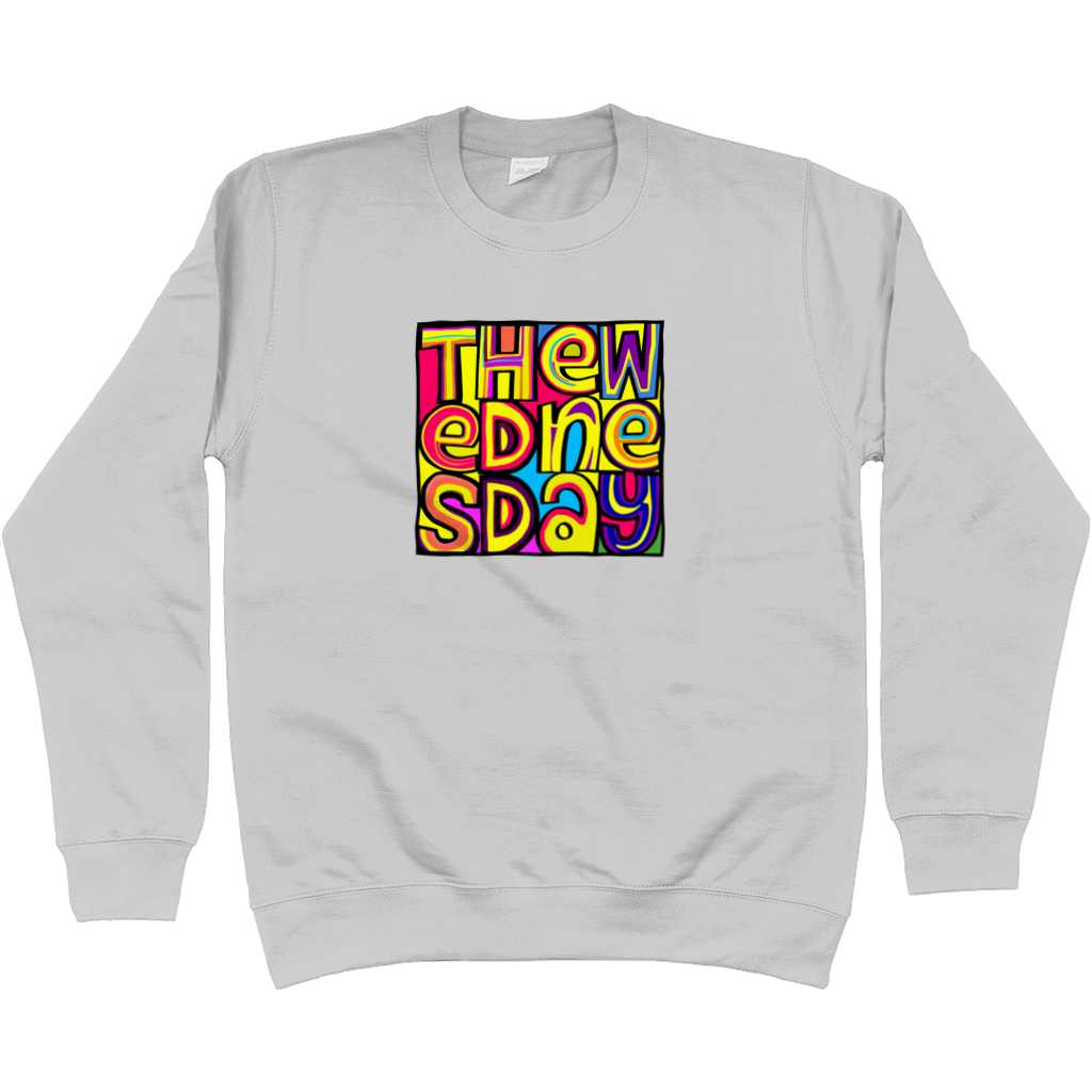 The Happy Wednesday '88 Sweatshirt - Grey Marl in action.