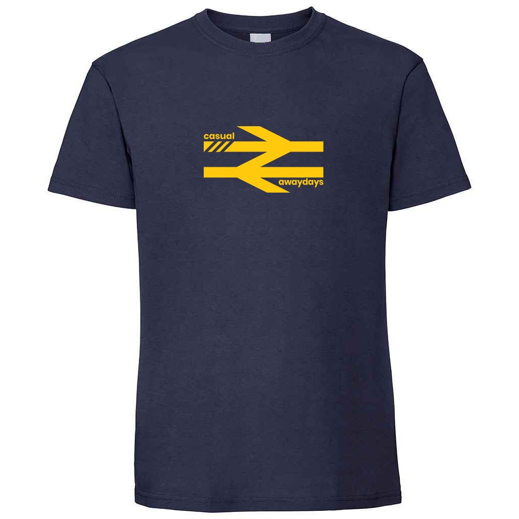 Casual Awaydays T-shirt - Navy in action.