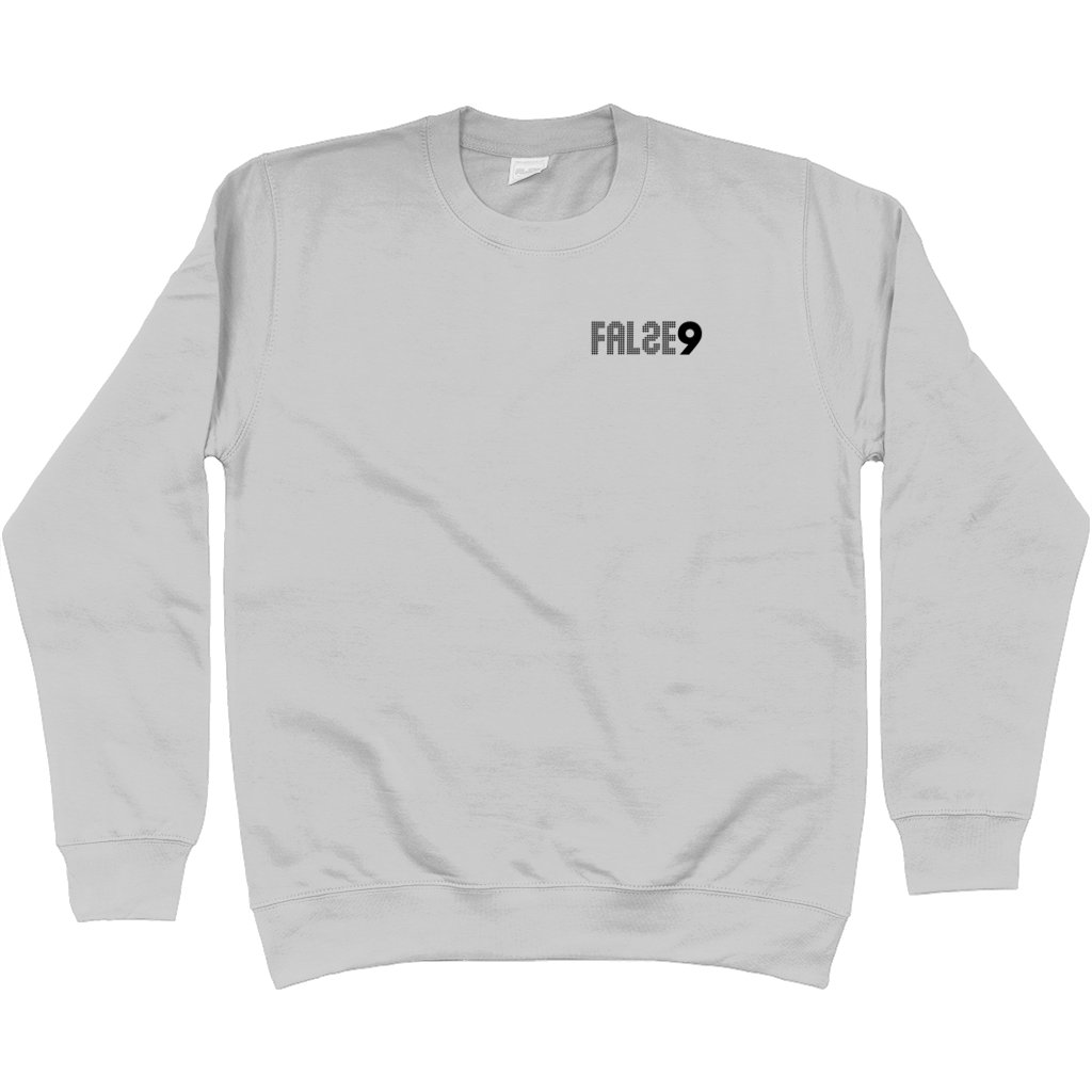 False 9 Crest Sweatshirt in action.