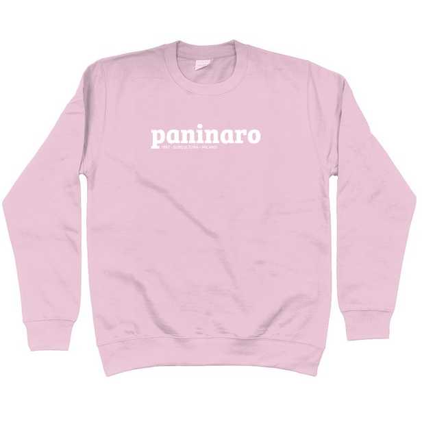 Paninaro Sweatshirt - Pink in action.