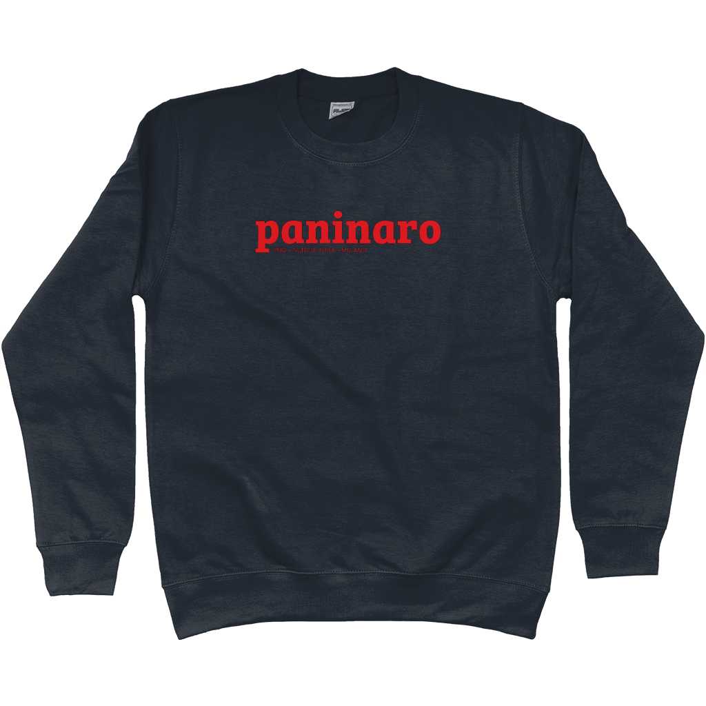 Paninaro Sweatshirt - New French Navy / Red in action.