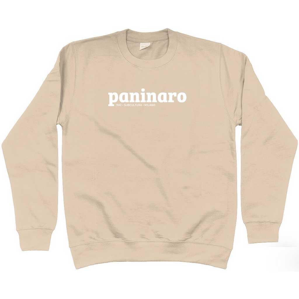 Paninaro Sweatshirt - Nude in action.