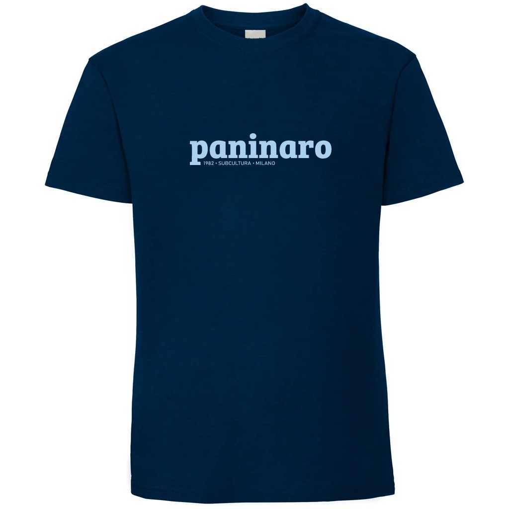 Paninaro T-shirt - Mountain Blue in action.