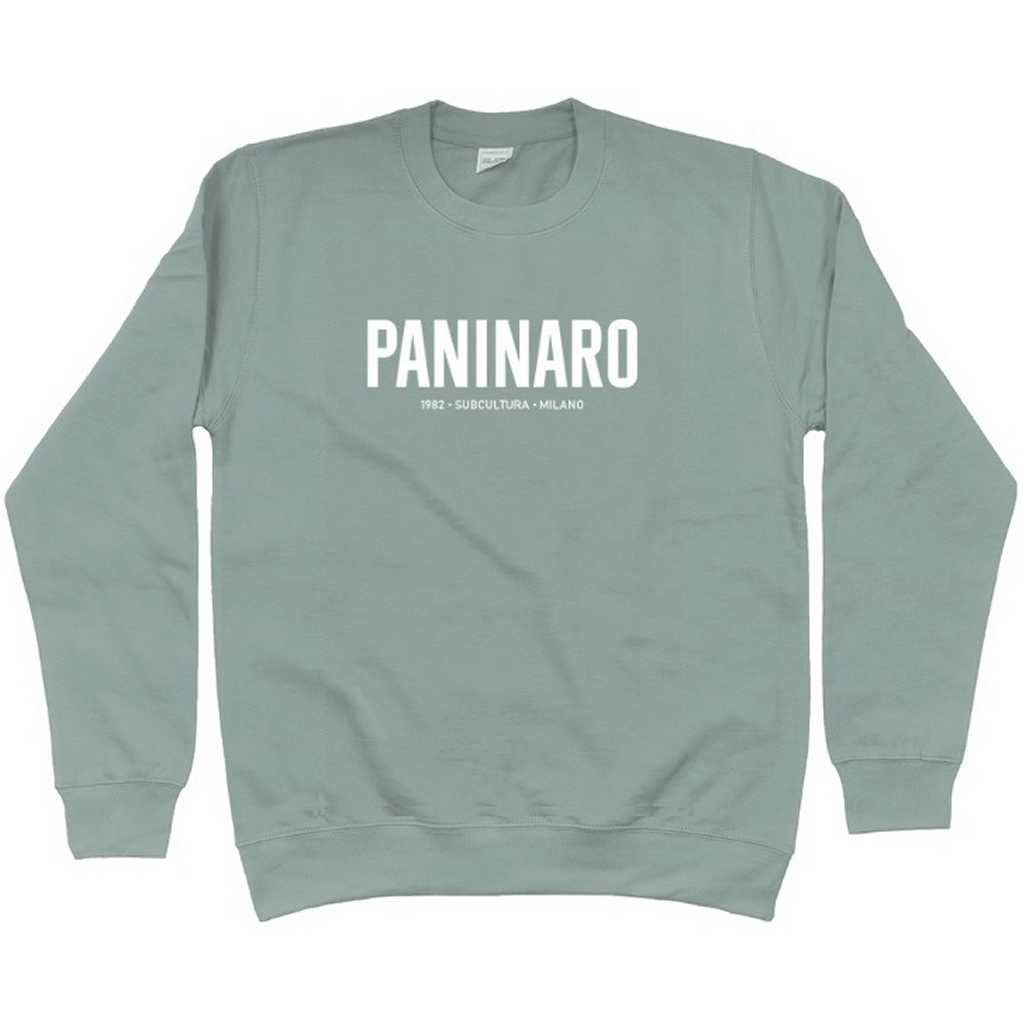 PANINARO '82 Sweatshirt - Dusty Green in action.