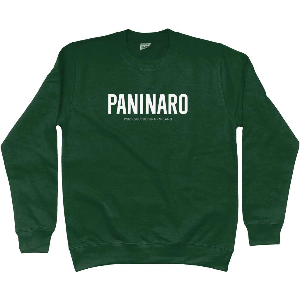 PANINARO '82 Sweatshirt - Forest Green in action.