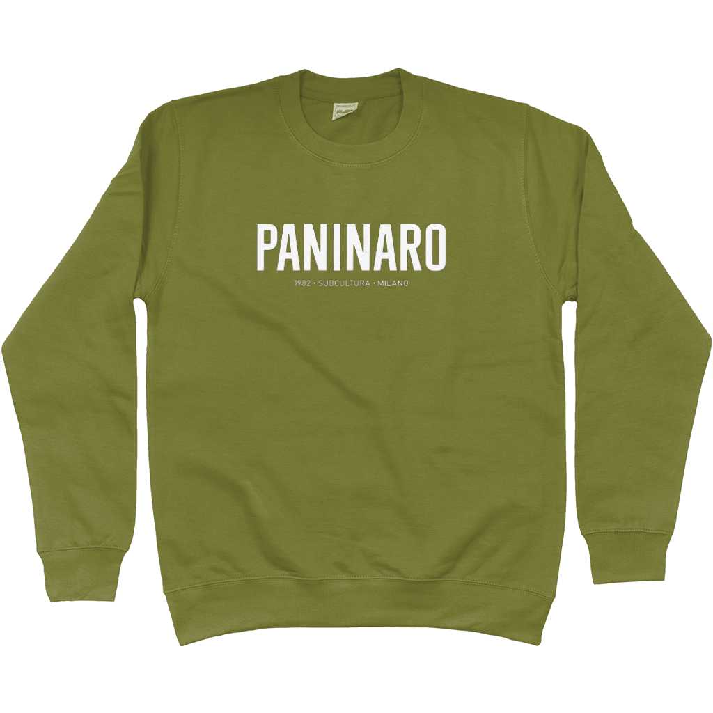 PANINARO '82 Sweatshirt - Khaki in action.
