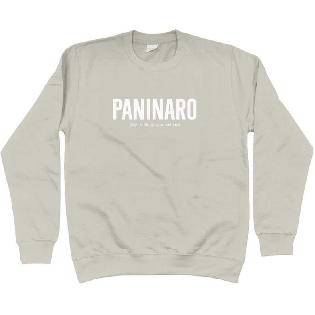 Paninaro '82 Sweatshirt - Stone in action.