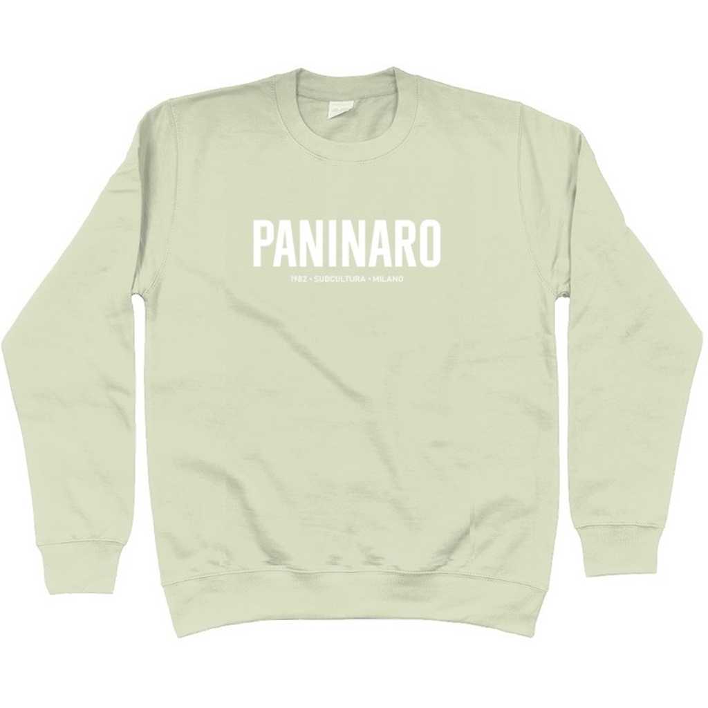 PANINARO '82 Sweatshirt - Pistachio in action.