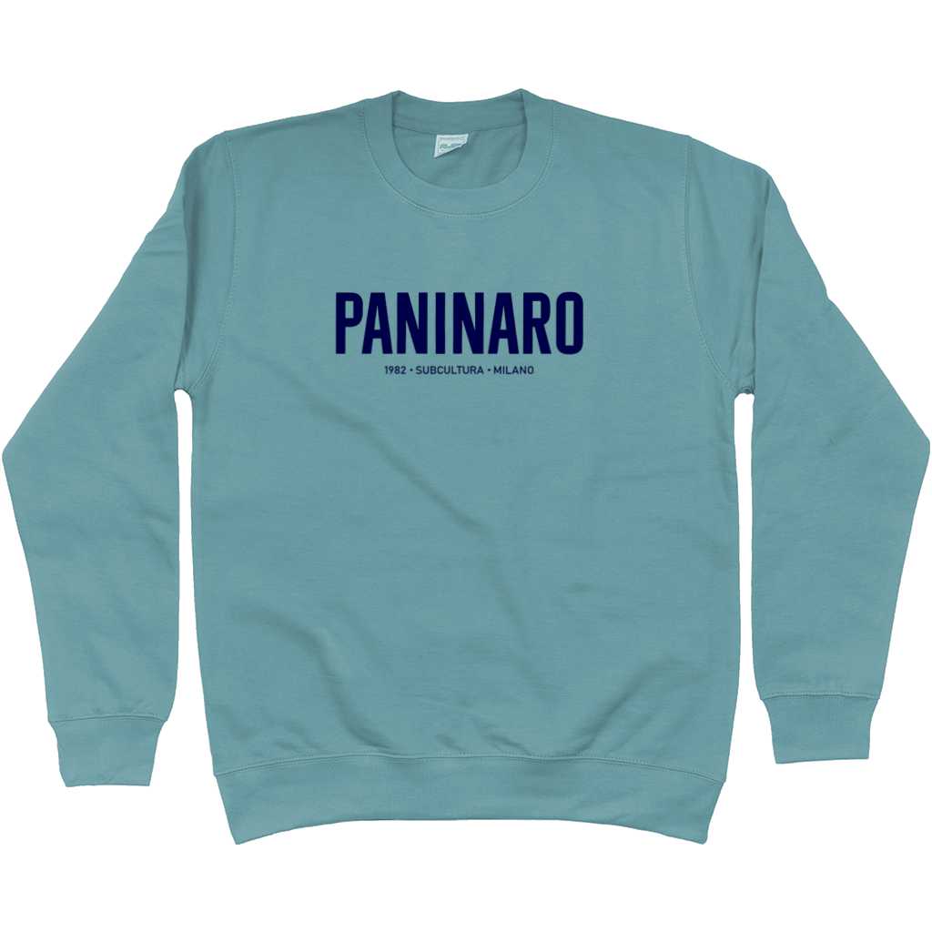 PANINARO '82 Sweatshirt - Sea Foam in action.