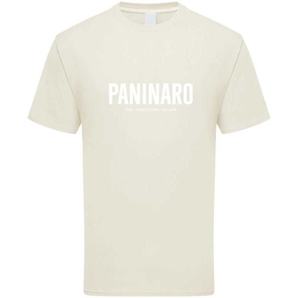 Paninaro '82 T-shirt - Natural / White in action.