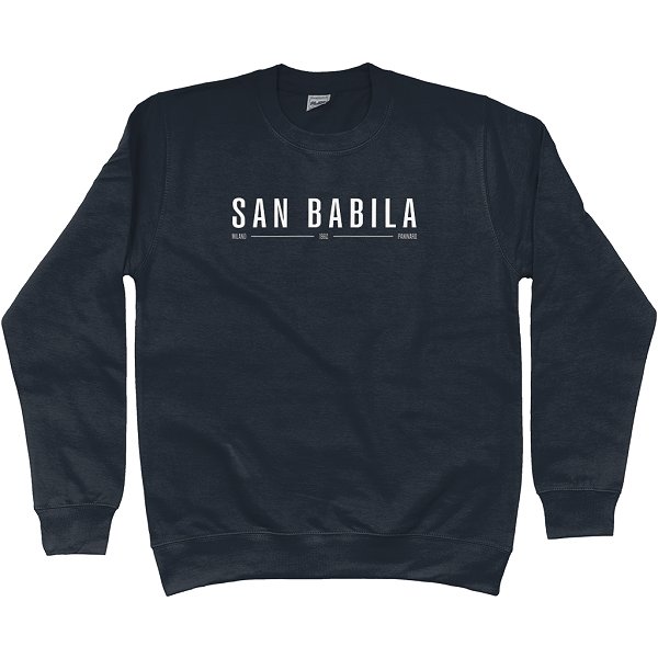 San Babila Sweatshirt - New French Navy in action.