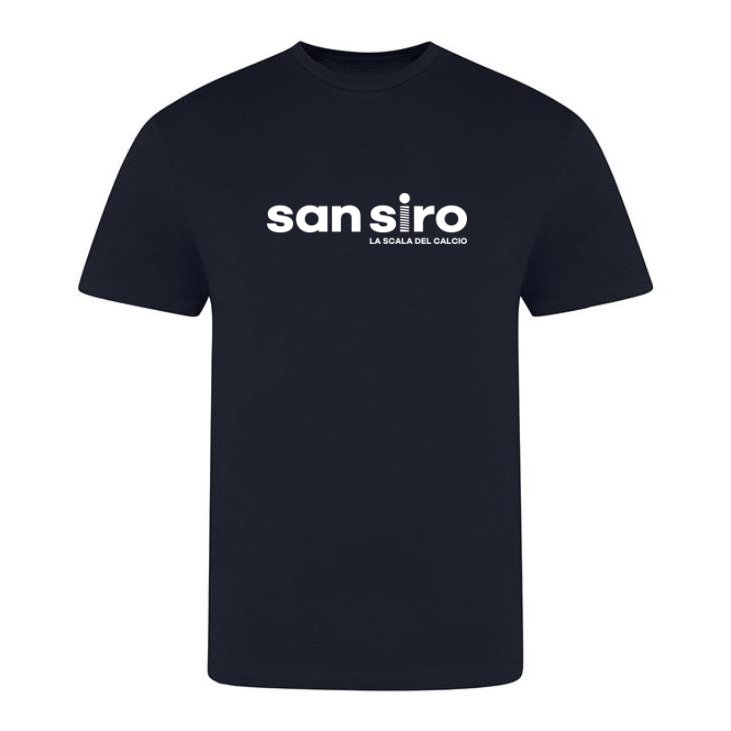 San Siro T-shirt - Deep Navy in action.